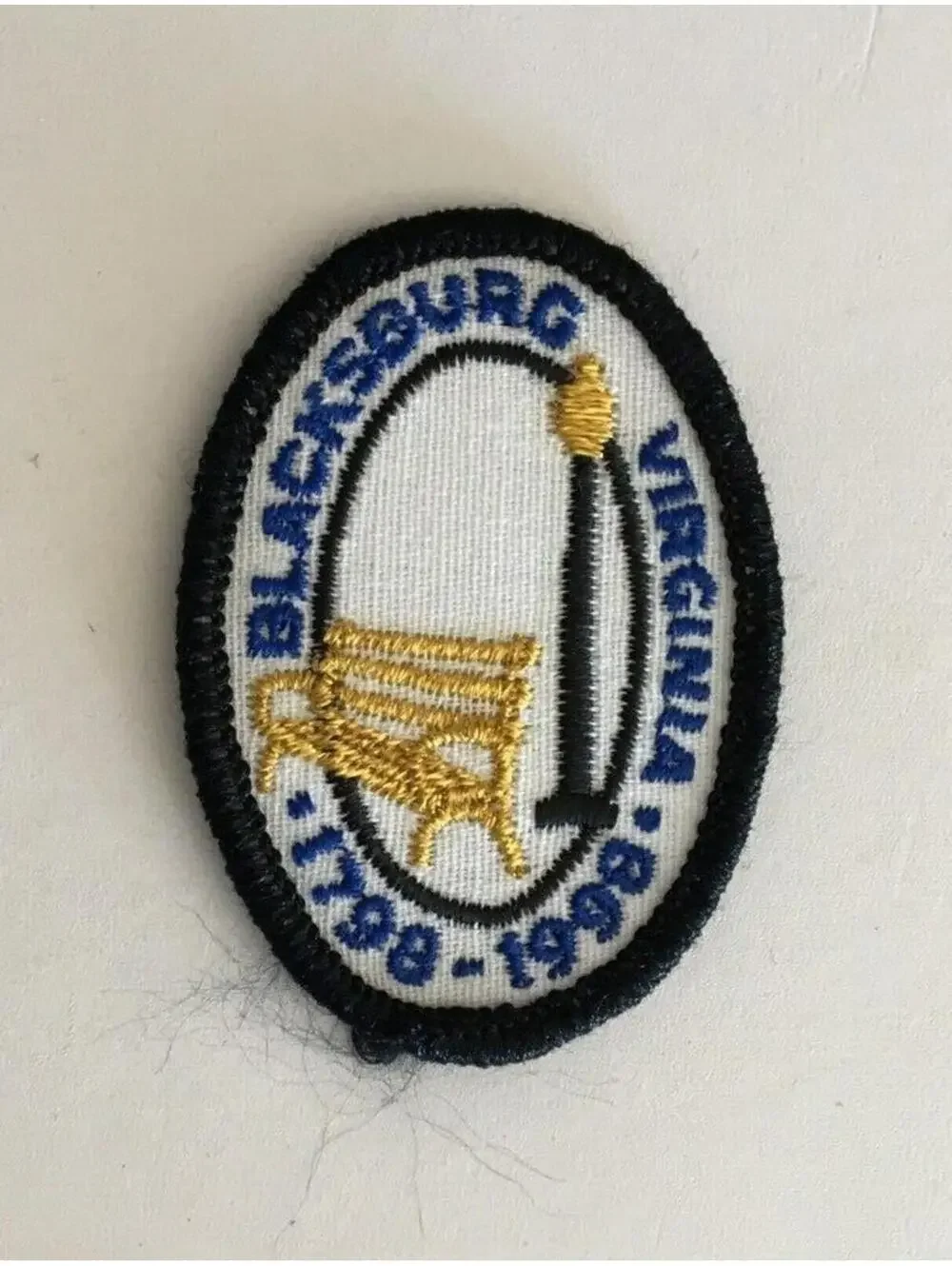 Blacksburg Virginia 1798 - 1998 Patch Souvenir Embroidered Badge Vintage